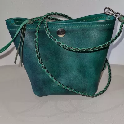 Mini Sac Vert Zêta en cuir Boutique 2