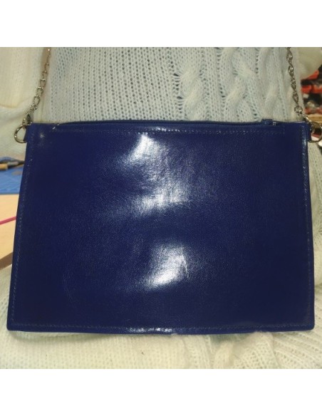 Pochette plate et porte-carte bleu électrique assortis  Pochettes & Besaces
