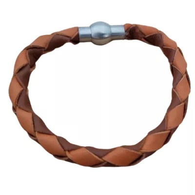Bracelet cuir tressée large artisanal Bracelet tressé 2