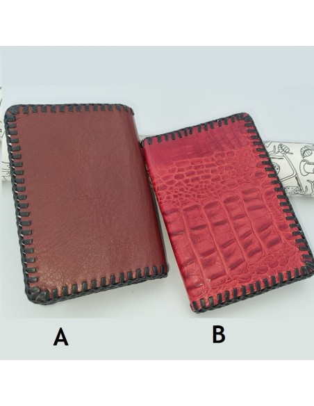 Porte-carte pour papier voiture imitation croco Porte-carte rouge imitation croco Portefeuilles