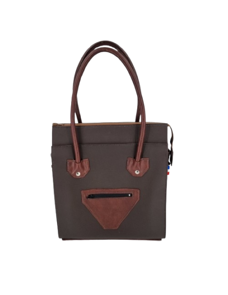 Sac à main cuir artisanal marron Grand format  Sac à main