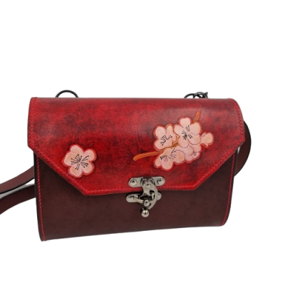 Sac cuir Fleur de cerisiers  Sac à main