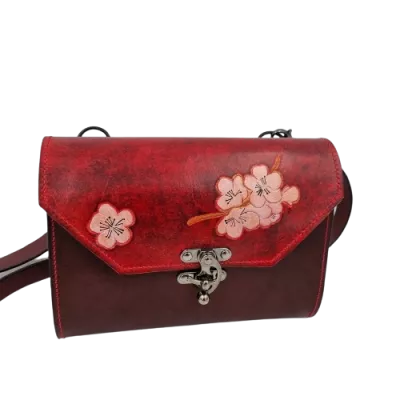 Sac cuir Fleur de cerisiers Sac à main