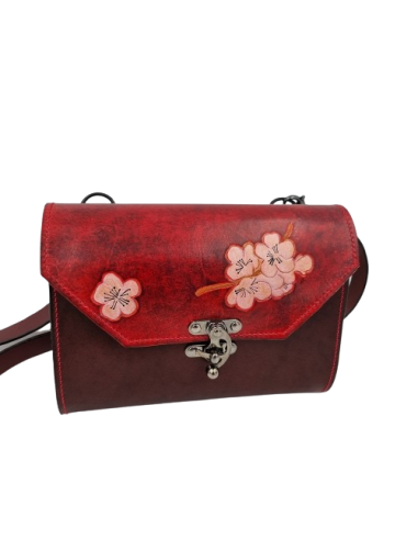 Sac cuir Fleur de cerisiers  Sac à main