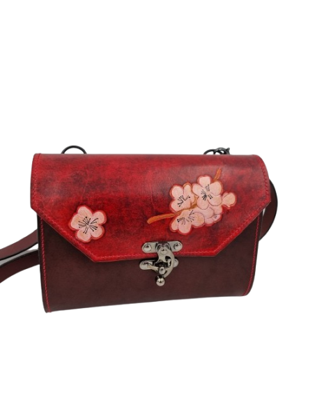 Sac cuir Fleur de cerisiers  Sac à main
