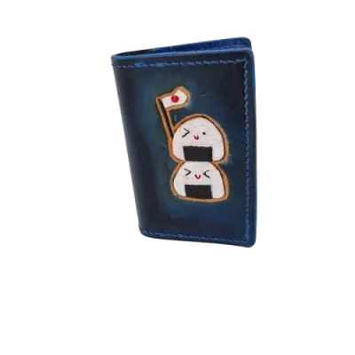 Porte-carte Onigiri bleu Porte-cartes
