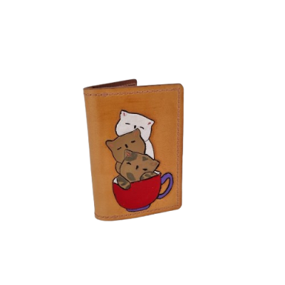 Porte-carte cuir chatons  Porte-cartes