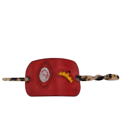 Barrette pour Cheveux en Cuir - Reine  Boutique