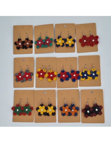 Boucles d’Oreilles en Cuir Sakura  Boutique