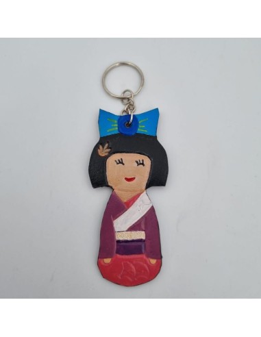 Porte-Clés en Cuir Inspirés des Kokeshi  Boutique