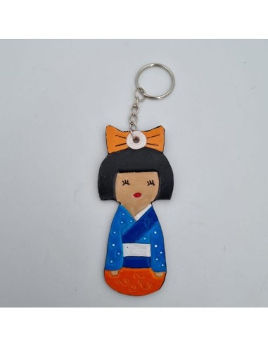Porte-Clés en Cuir Inspirés des Kokeshi  Boutique