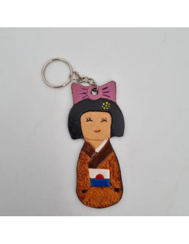 Porte-Clés en Cuir Inspirés des Kokeshi  Boutique
