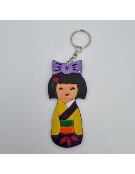 Porte-Clés en Cuir Inspirés des Kokeshi  Boutique