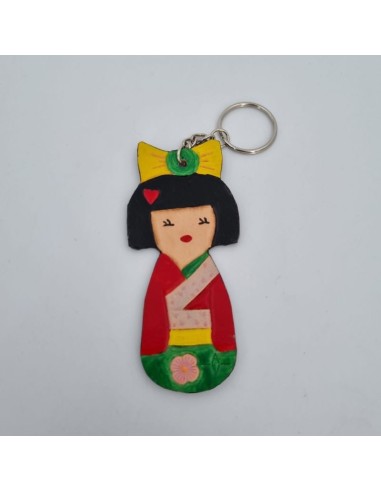Porte-Clés en Cuir Inspirés des Kokeshi  Boutique