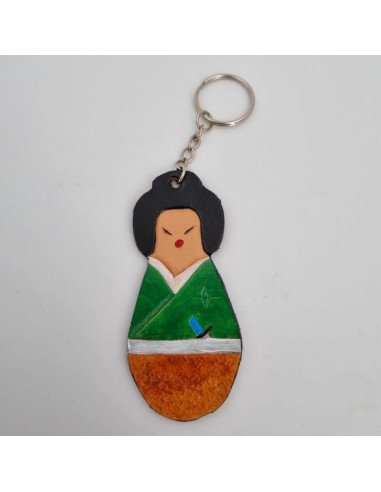 Porte-Clés en Cuir Inspirés des Kokeshi  Boutique