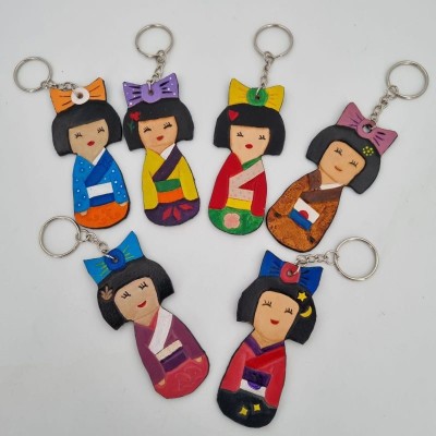 Porte-Clés en Cuir Inspirés des Kokeshi  Boutique 2