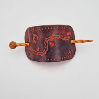 Barrette pour Cheveux en Cuir - Chaîne  Boutique