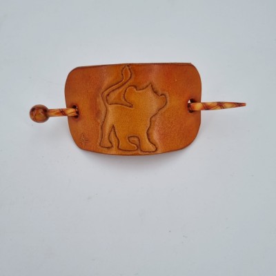 Barrette pour Cheveux en Cuir - Lion  Boutique