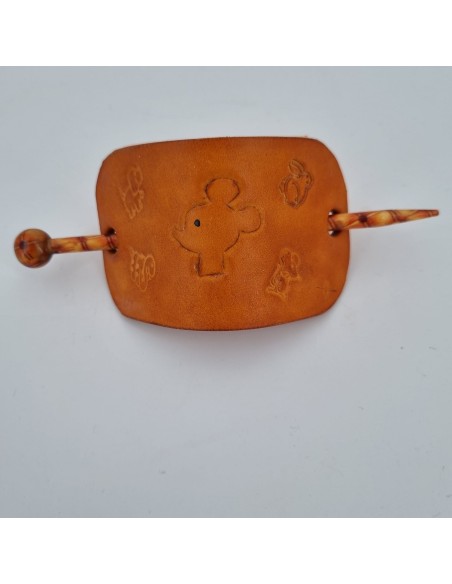 Barrette pour Cheveux en Cuir - Souris  Boutique