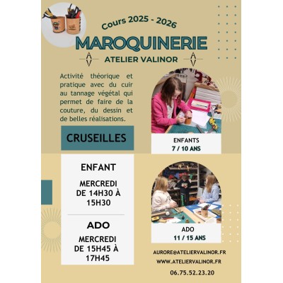 Cours maroquinerie 2025-2026  Boutique 2