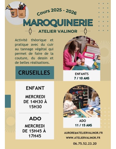 Cours maroquinerie 2025-2026  Boutique