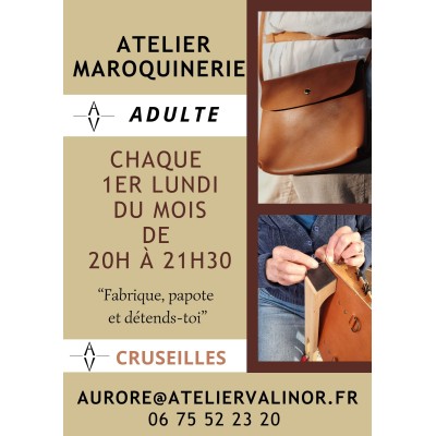 Cours Maroquinerie Adulte Lundi 20h-21h30  Boutique