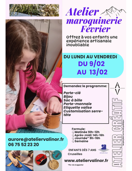 Atelier enfant maroquinerie  Boutique