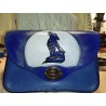 Sac en cuir Bleu Loup Hurlant  Sac à main