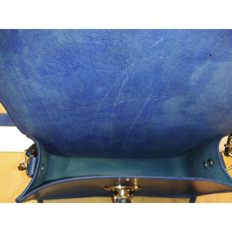 Sac cuir bleu Floral  Sac à main