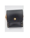 Sac en cuir Noir et Rivets Doré  Pochettes