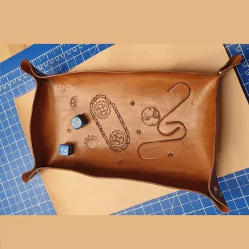Piste de dès Steampunk en cuir Accessoires pour jeux 2