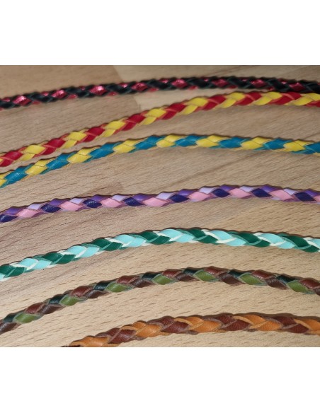 Bracelet tressé rond en cuir Bijou tressé homme ou femme Boutique