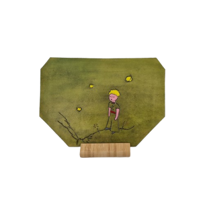 Tableau Prince à poser en cuir  Art