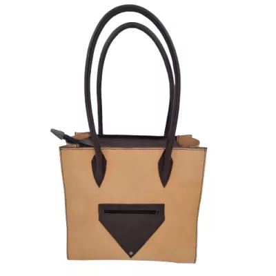 Sac Chic et Glamour beige et marron Sac à main