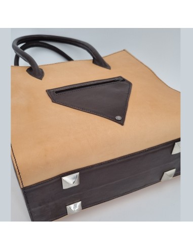 Sac Chic et Glamour beige et marron  Sac à main