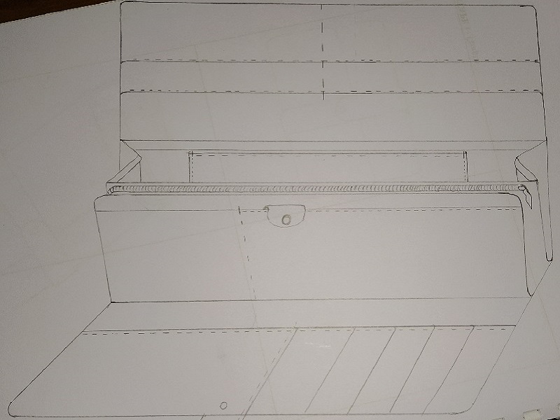 Croquis d'un compagnon Atelier Valinor Maroquinerie Haute-savoie