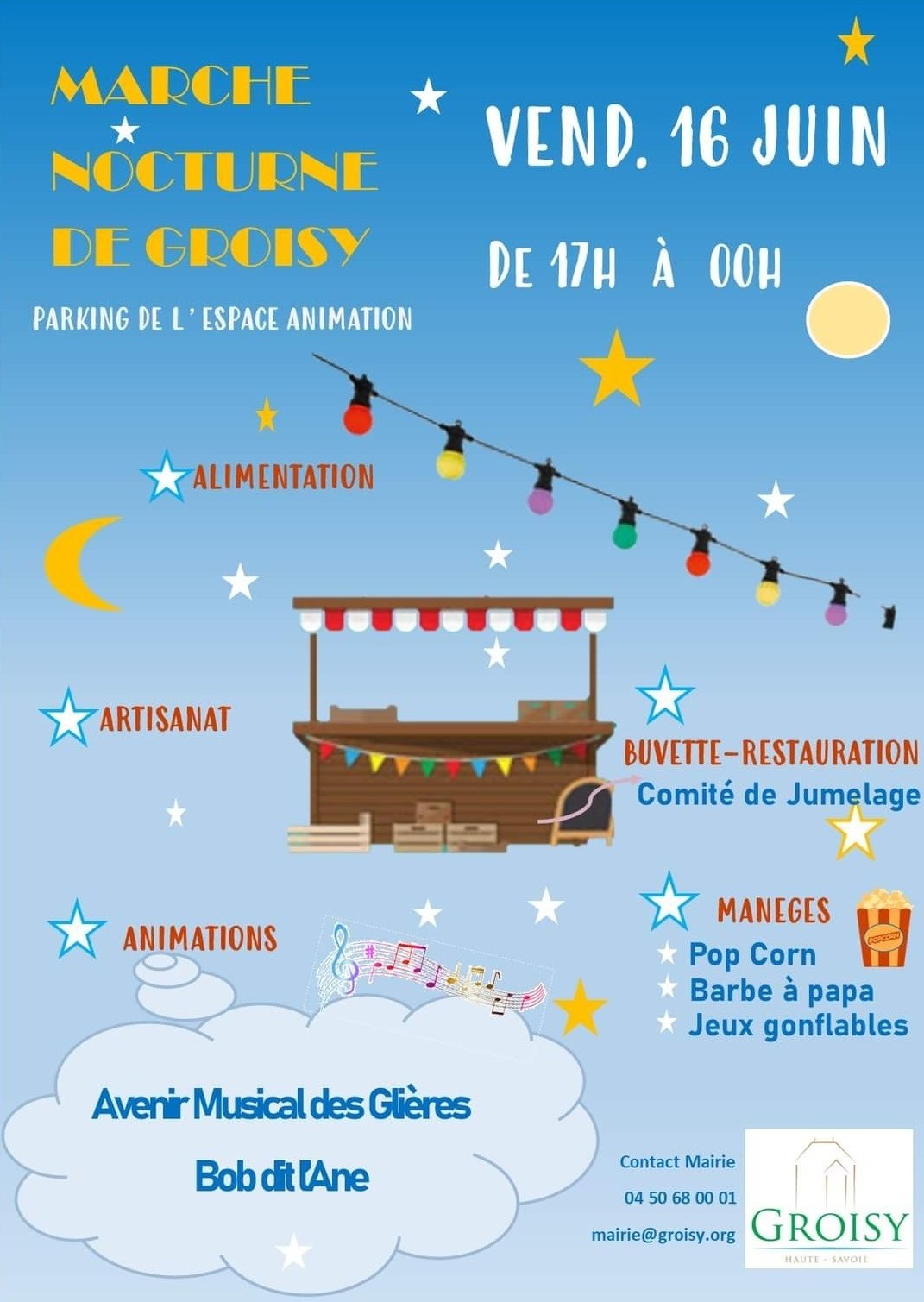 Marché nocturne Groisy 16 juin 2023